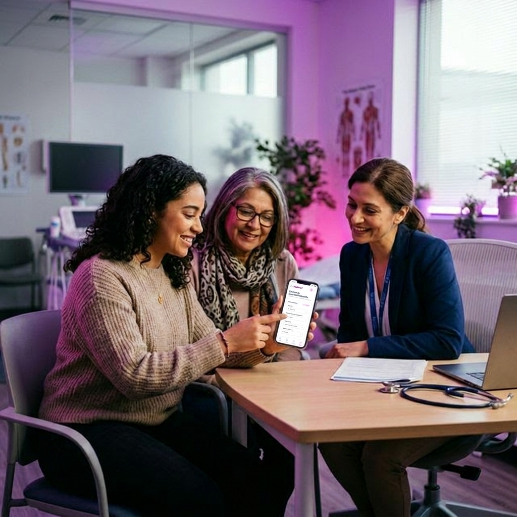 Compartilhe com especialistas e família